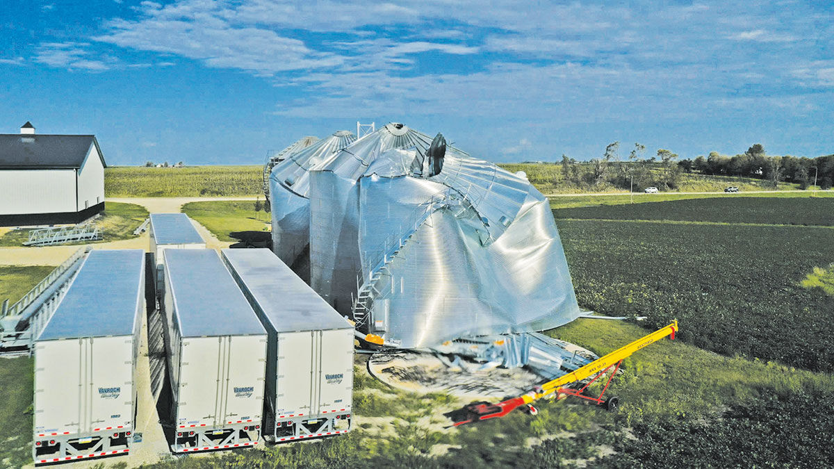 Grain bin damage